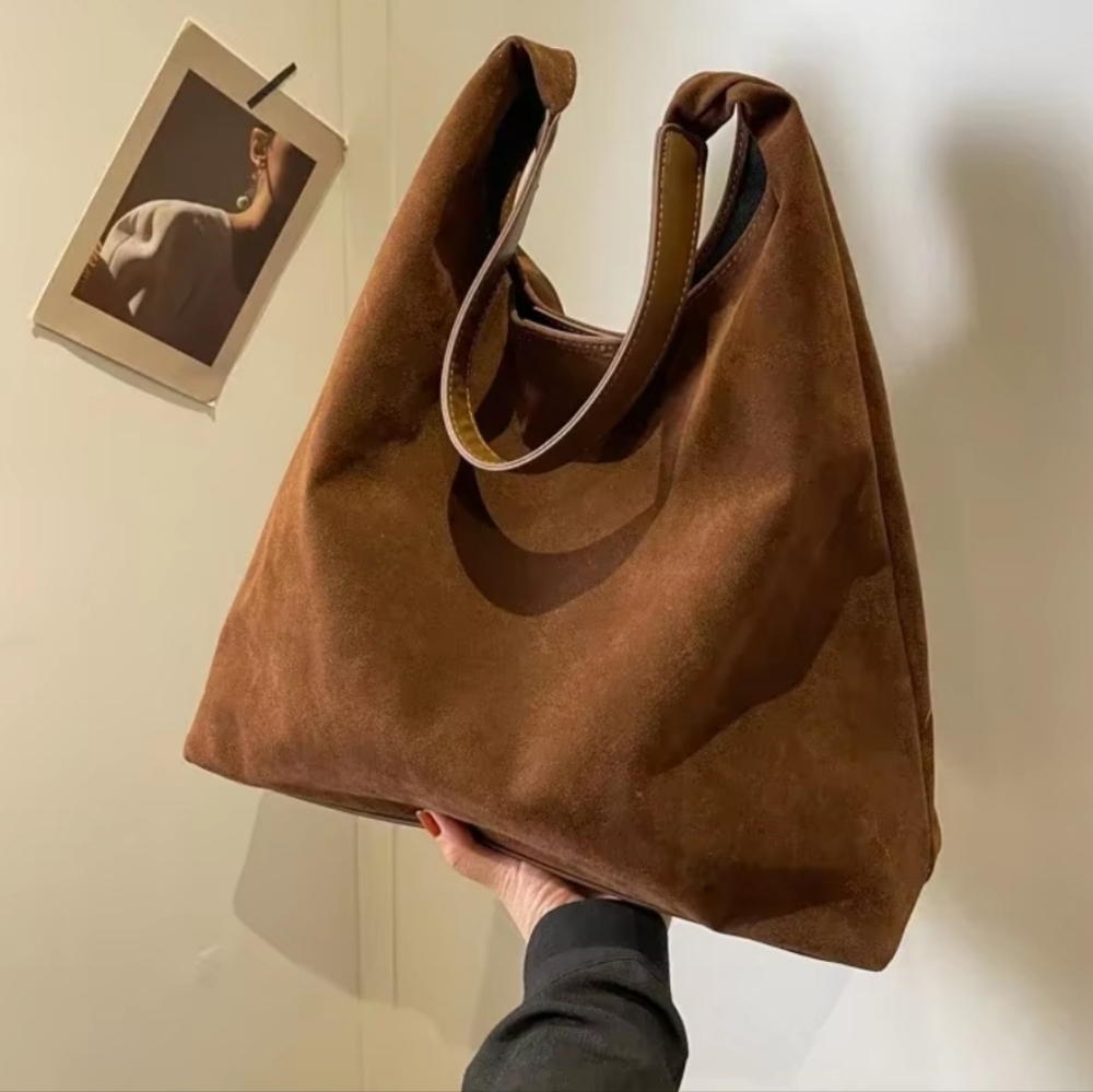 Suede Shoulder Bag - Picture 3 of 12